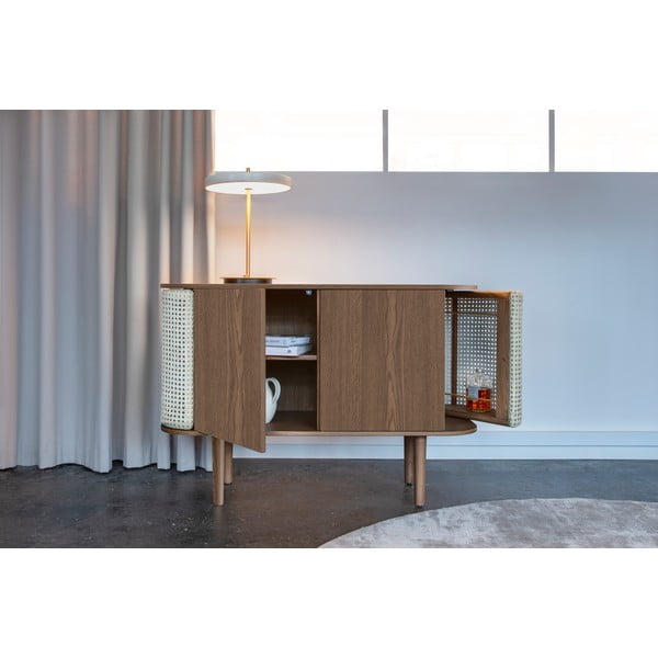 Brązowa niska komoda w dekorze dębu 109x75 cm Treasures – UMAGE-image-1