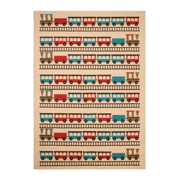 Brązowy dywan dziecięcy Zala Living Train, 140x200 cm
