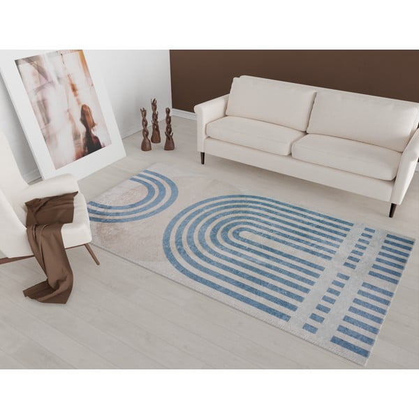 Niebiesko-szary dywan 180x120 cm – Vitaus-image-1