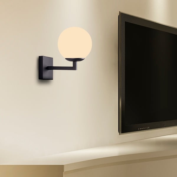 Czarny metalowy kinkiet ø 15 cm Profil – Squid Lighting-image-3