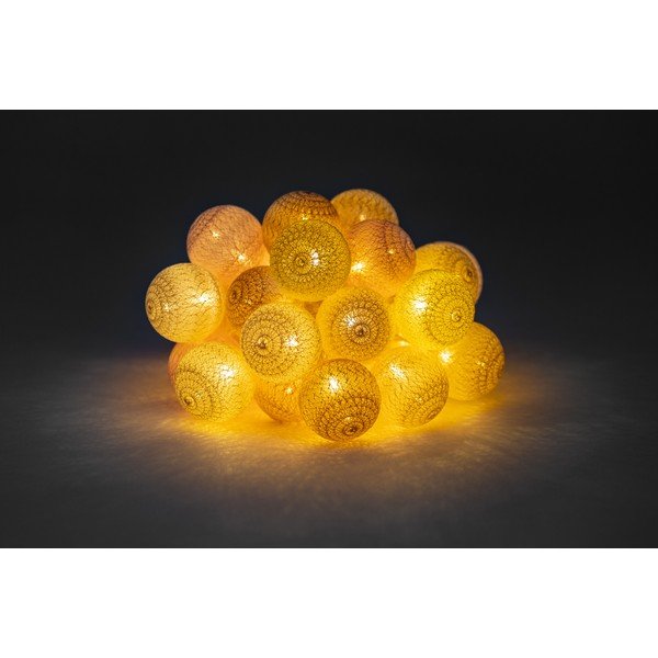 Beżowo-różowa girlanda świetlna z LED LUKKA, 30 lampek-image-2