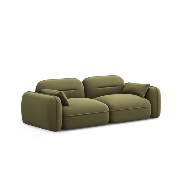 Zielona aksamitna sofa 230 cm Audrey – Interieurs 86-image-2
