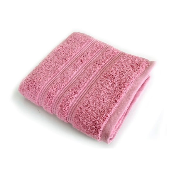 Różowy ręcznik z czesanej bawełny Irya Home Classic, 50x90 cm