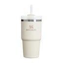 Kremowy termos ze słomką ze stali nierdzewnej 600 ml Quencher H2.0 FlowState Tumbler Cream – Stanley