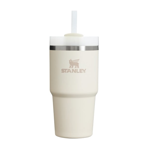 Kremowy termos ze słomką ze stali nierdzewnej 600 ml Quencher H2.0 FlowState Tumbler Cream – Stanley