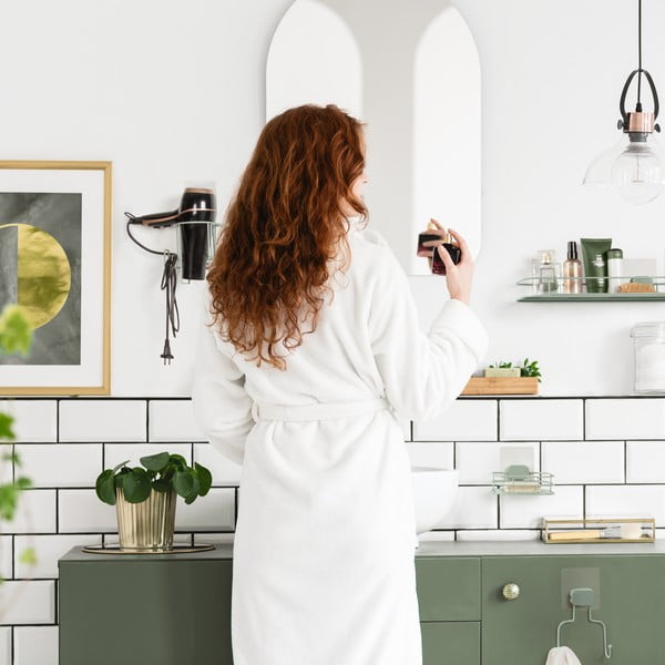 Samoprzylepny metalowy uchwyt na suszarkę do włosów Grena – Compactor-image-1