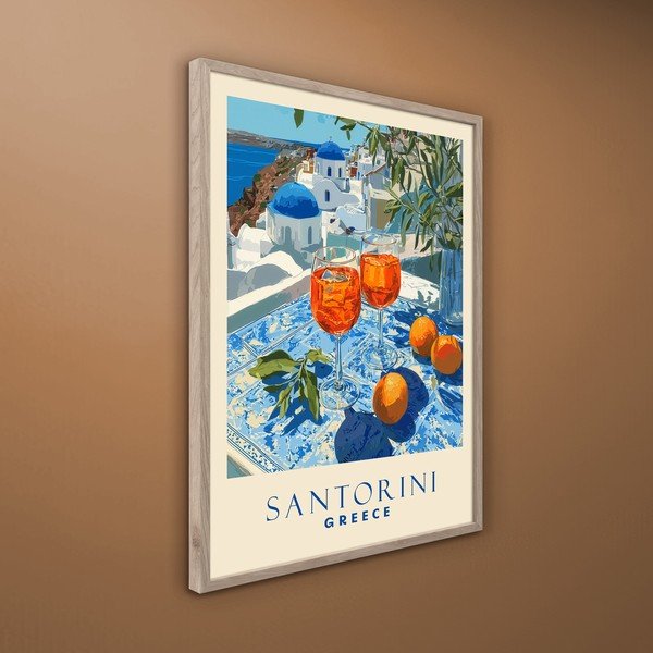 Obraz drukowany z ramą w zestawie 50x70 cm Santorini – Styler-image-3
