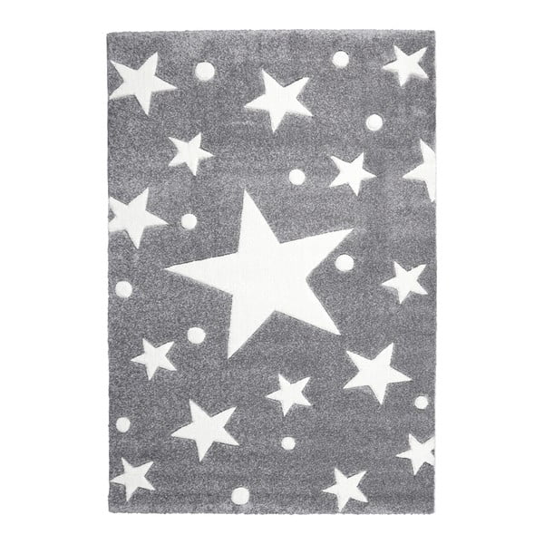 Szary dywan dziecięcy Happy Rugs Star Constellation, 80x150 cm
