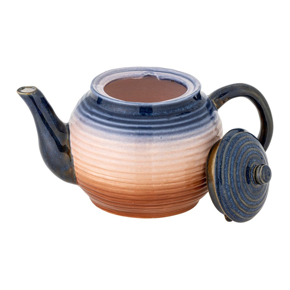 Niebiesko-pomarańczowy ceramiczny dzbanek do herbaty z sitkiem 890 ml Tatum – Bloomingville (zdjęcie 4)