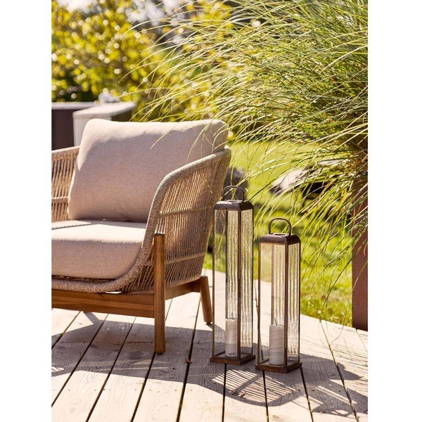 Metalowy/szklany lampion (wysokość 49 cm) Herslev – House Nordic-image-1