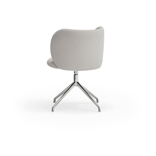 Jasnoszary tapicerowany fotel jadalniany Mogi – Teulat-image-3