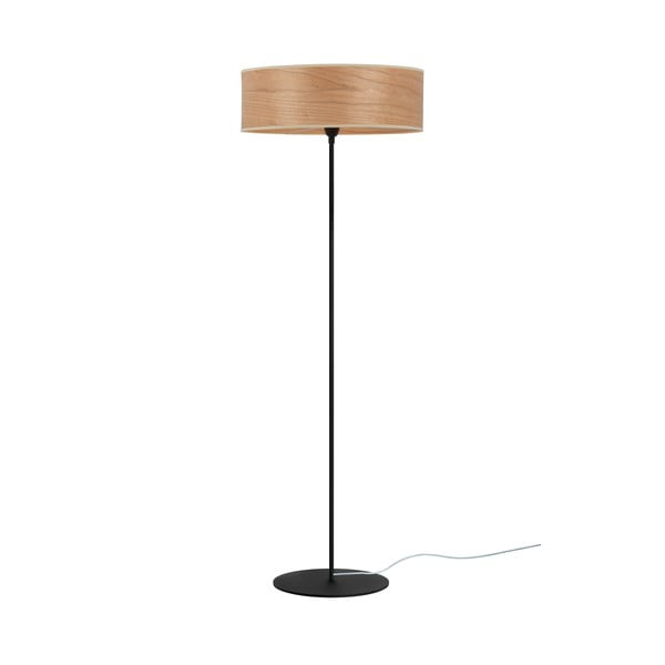 Lampa stojąca z kloszem z forniru wiśniowego Sotto Luce TSURI XL, ø 45 cm-image-1