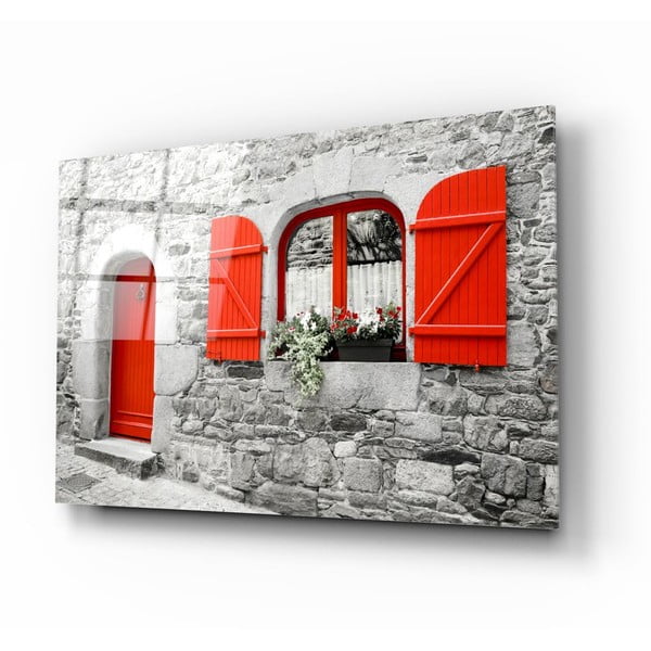 Obraz szklany Insigne Red Door and Window