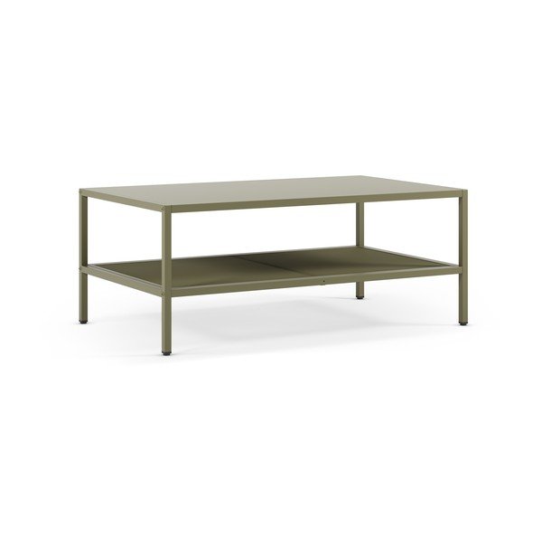 Zielony metalowy stolik 60x100 cm Fayna – Marckeric