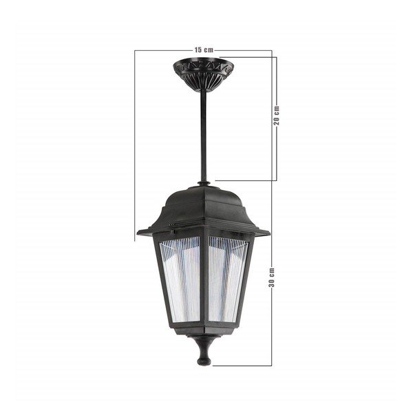 Czarna wisząca lampa zewnętrzna Homemania Decor Solange-image-3