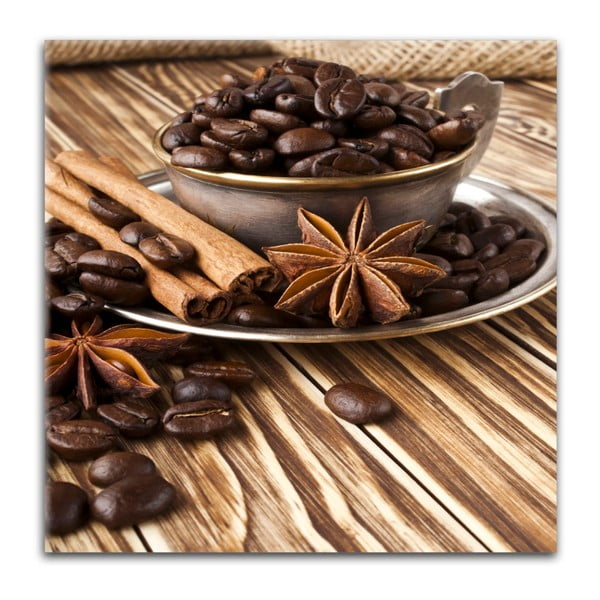 Obraz Styler Glasspik Coffee, 30x30 cm