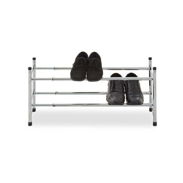 Metalowy teleskopowy regał na buty w kolorze srebra – Premier Housewares-image-2