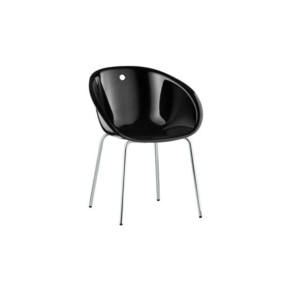 Czarne krzesło Pedrali Gliss