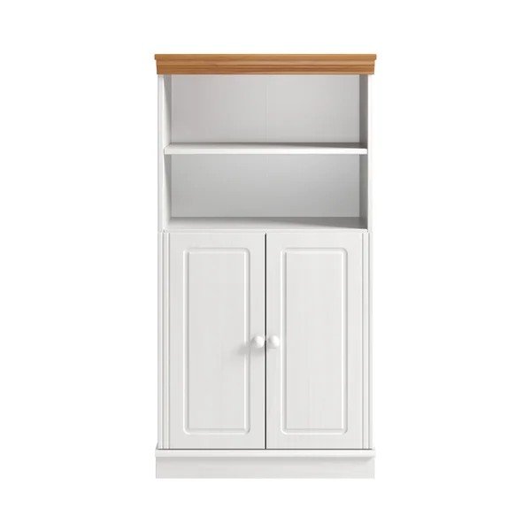 Biała wysoka szafka łazienkowa z litego drewna sosnowego 60x115,5 cm Anita – Støraa
