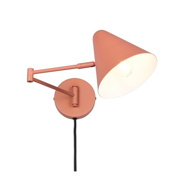 Pomarańczowy kinkiet z elastyczną konstrukcją do kontaktu ø 15 cm Cosima – Trio-image-4