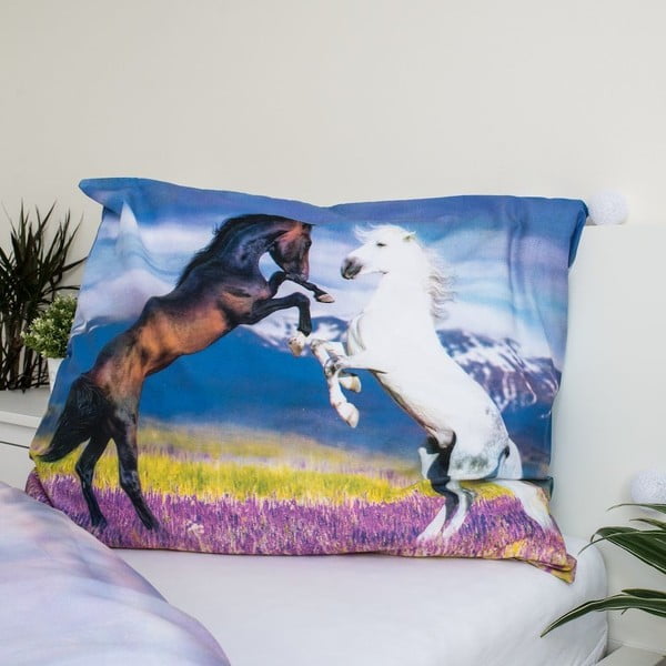 Bawełniana pościel dziecięca jednoosobowa 140x200 cm Horse "Meadow" – Jerry Fabrics-image-3