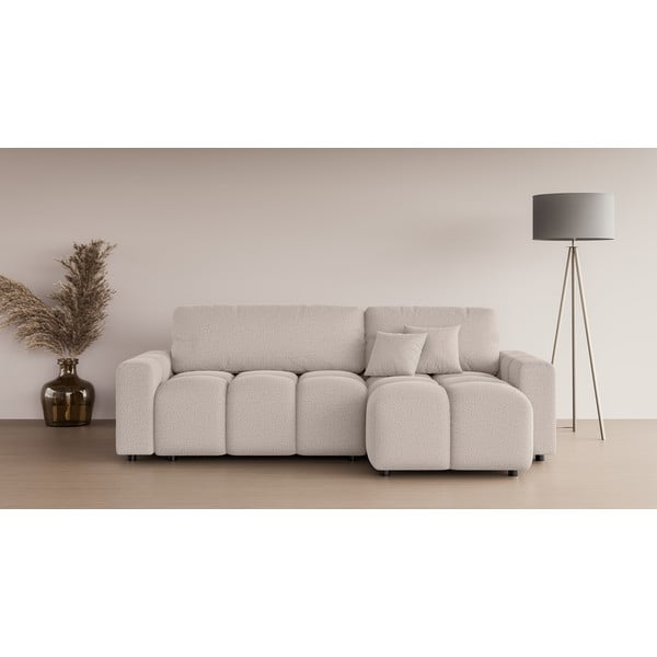 Beżowy rozkładany narożnik (strona zmienna) Luki – Ropez-image-1