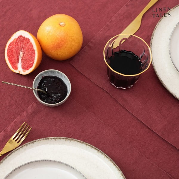 Lniany bieżnik 40x200 cm Marsala – Linen Tales-image-1