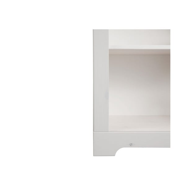 Biały regał z litego drewna sosnowego 50x135 cm Cubrix – Støraa-image-4