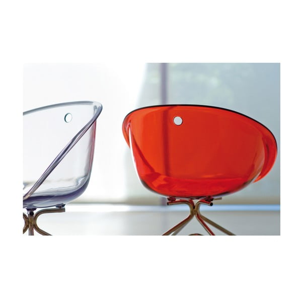 Czerwone krzesło na kółkach Pedrali Gliss-image-3