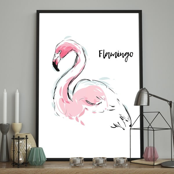 Plakat DecoKing Flamingo Aquarelle, 100x70 cm