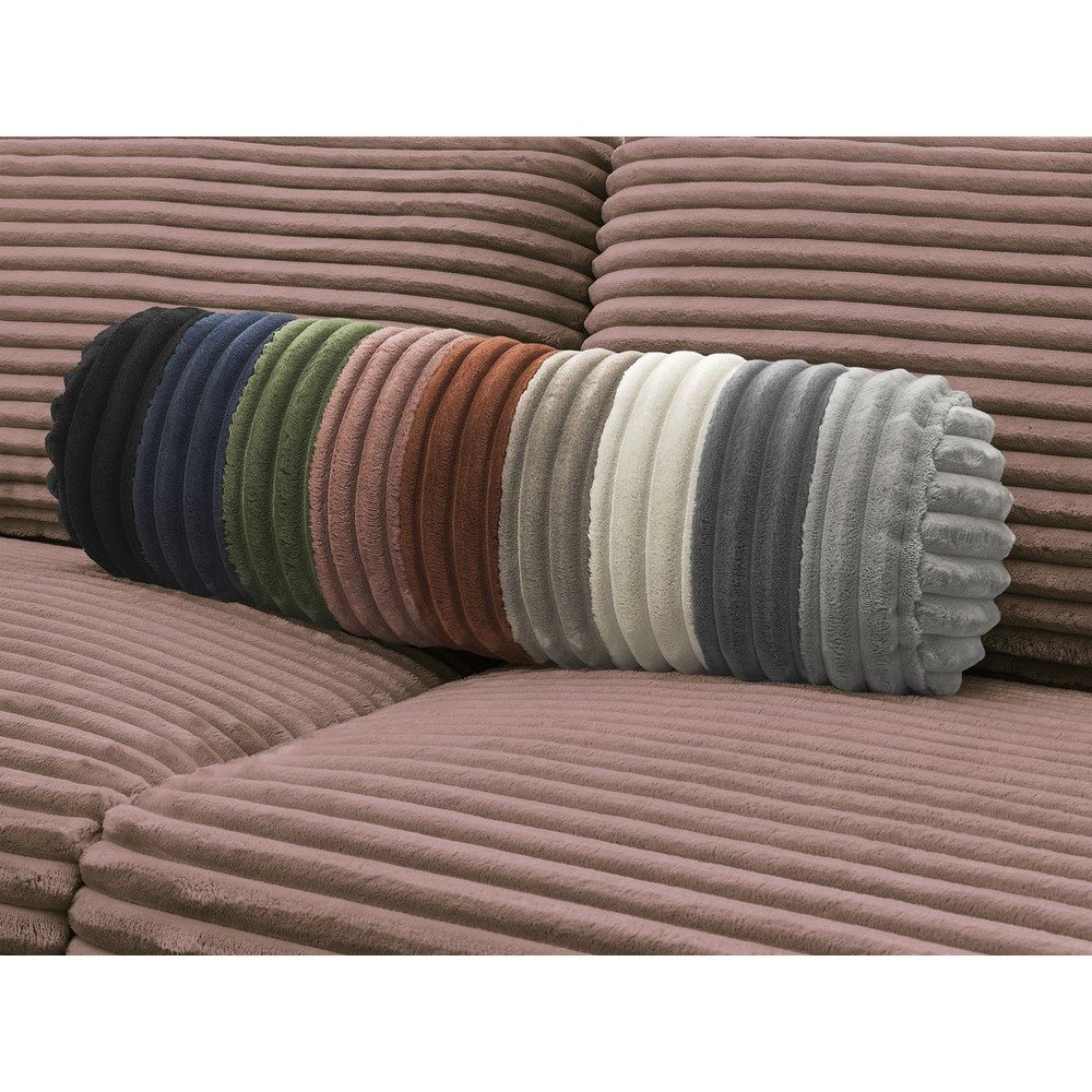 Różowa sztruksowa rozkładana sofa do spania 240 cm Hugo – Bobochic Paris (zdjęcie 11)