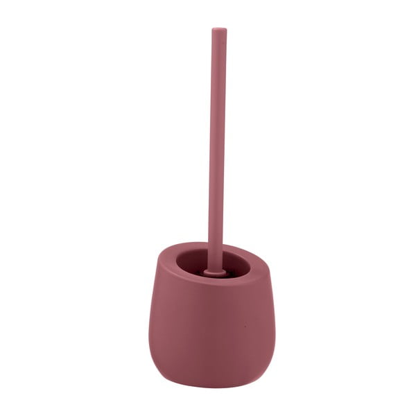 Różowy ceramiczna szczotka do WC Wenko Badi