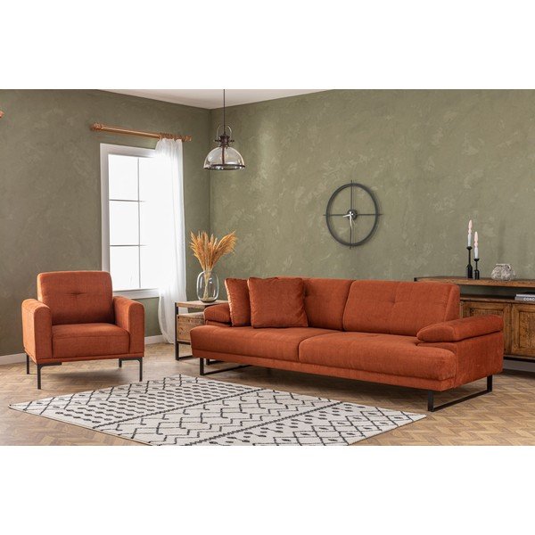 Pomarańczowa sofa 239 cm Mustang – Balcab Home-image-2