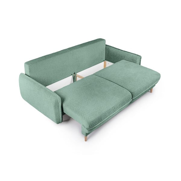 Zielona rozkładana sofa z materiału bouclé 215 cm Patti – Bonami Selection-image-2