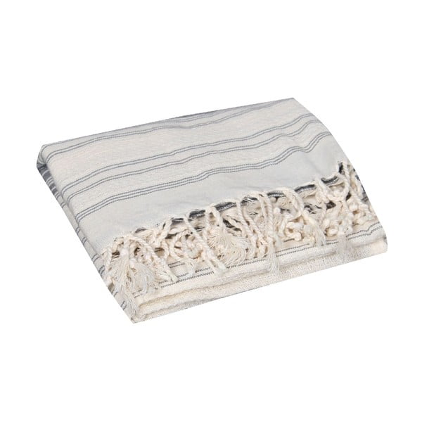Szary ręcznik hammam Artemis Grey, 90x190 cm