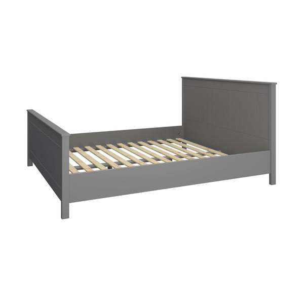 Szare łóżko dwuosobowe 180x200 cm Tromsö – Tvilum