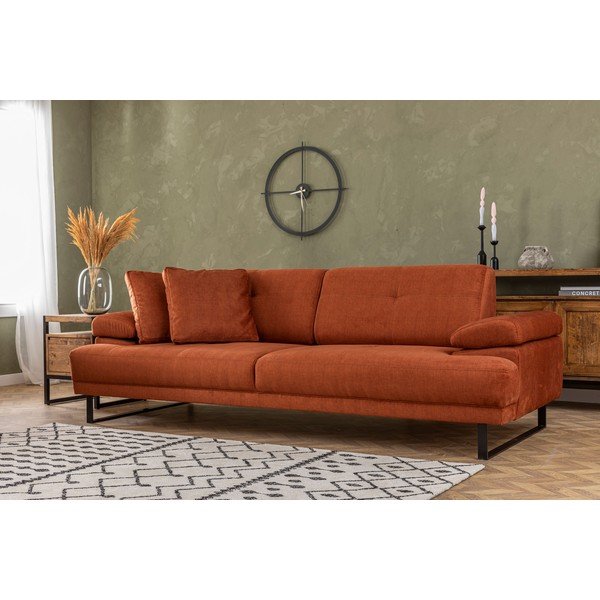 Pomarańczowa sofa 239 cm Mustang – Balcab Home-image-4