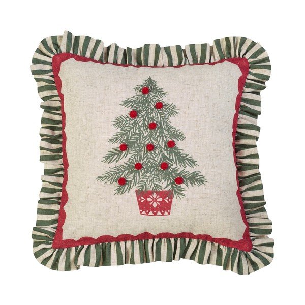 Poduszka dekoracyjna ze świątecznym motywem 45x45 cm Frilled Christmas Tree – Catherine Lansfield