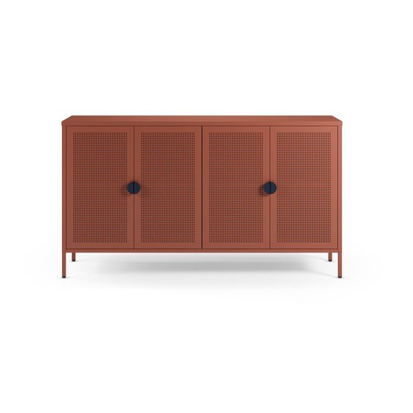 Metalowa szafka w kolorze terakoty 160x90x40 cm Sayla – Marckeric