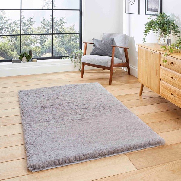Szary dywan 60x120 cm Super Teddy – Think Rugs-image-2