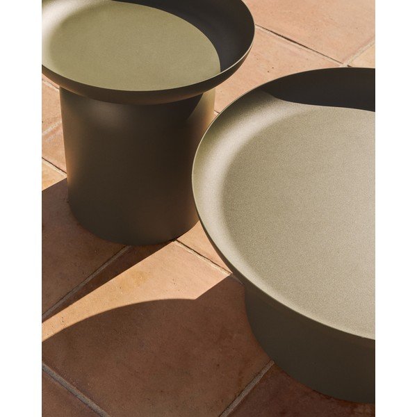 Metalowy okrągły stolik ogrodowy ø 70 cm Arcola – Kave Home-image-3