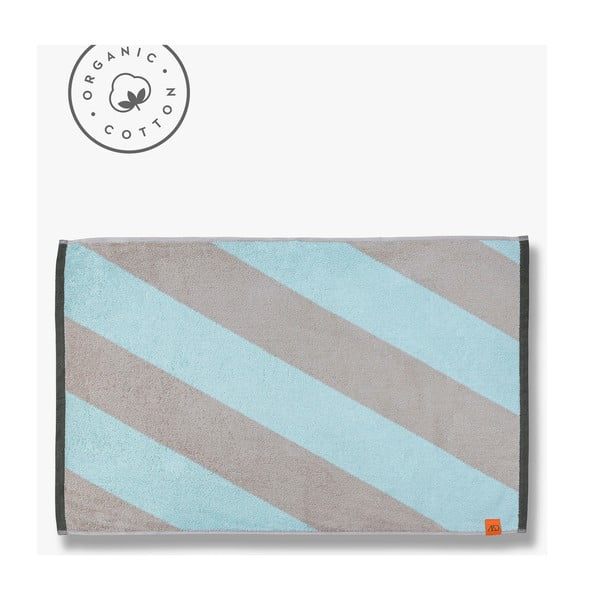 Miętowy dywanik łazienkowy z bio bawełny 50x80 cm Diagonal – Mette Ditmer Denmark-image-2