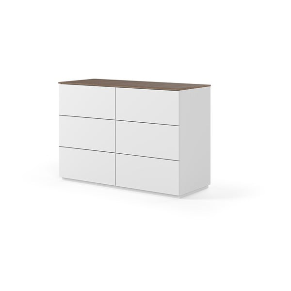 Biała komoda z blatem w orzechowym dekorze TemaHome Join, 120 x 84 cm-image-2