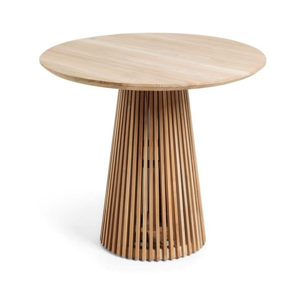 okrągły stół z litego drewna tekowego ø 90 cm Jeanette – Kave Home