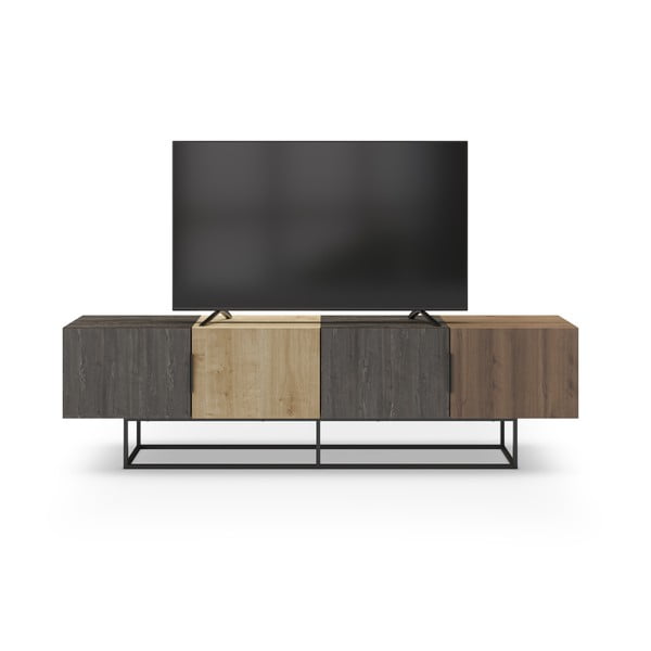 Szafka pod TV w dekorze dębu 200x55 cm Titan – Marckeric-image-4