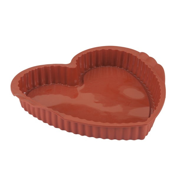 Silikonowa forma do pieczenia ciasta w kształcie serca Metaltex, 24x23 cm