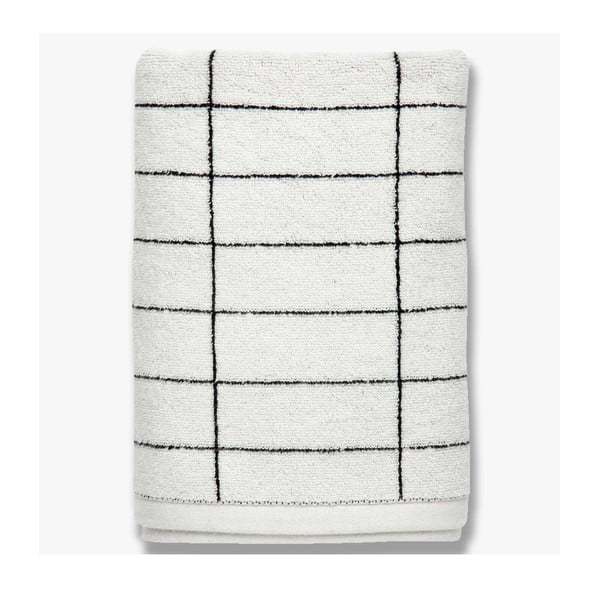 Biały bawełniany ręcznik kąpielowy 70x140 cm Tile Stone – Mette Ditmer Denmark