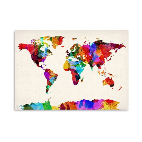 Plakat Americanflat Wold in Colours, 42x30 cm