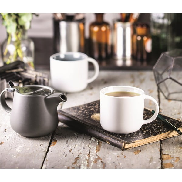 Biały kubek porcelanowy z różowym wnętrzem Maxwell & Williams Tint, 440 ml-image-3