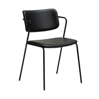 Czarne krzesło z imitacji skóry DAN-FORM Denmark Zed